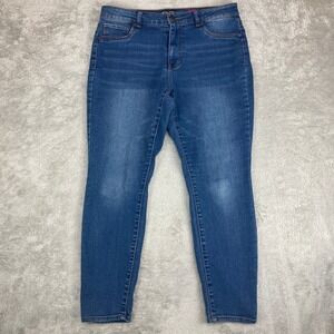 Faith Jeans Womens Size 12P Blue Denim Don't Loose Faith‎ Skinny Stretch